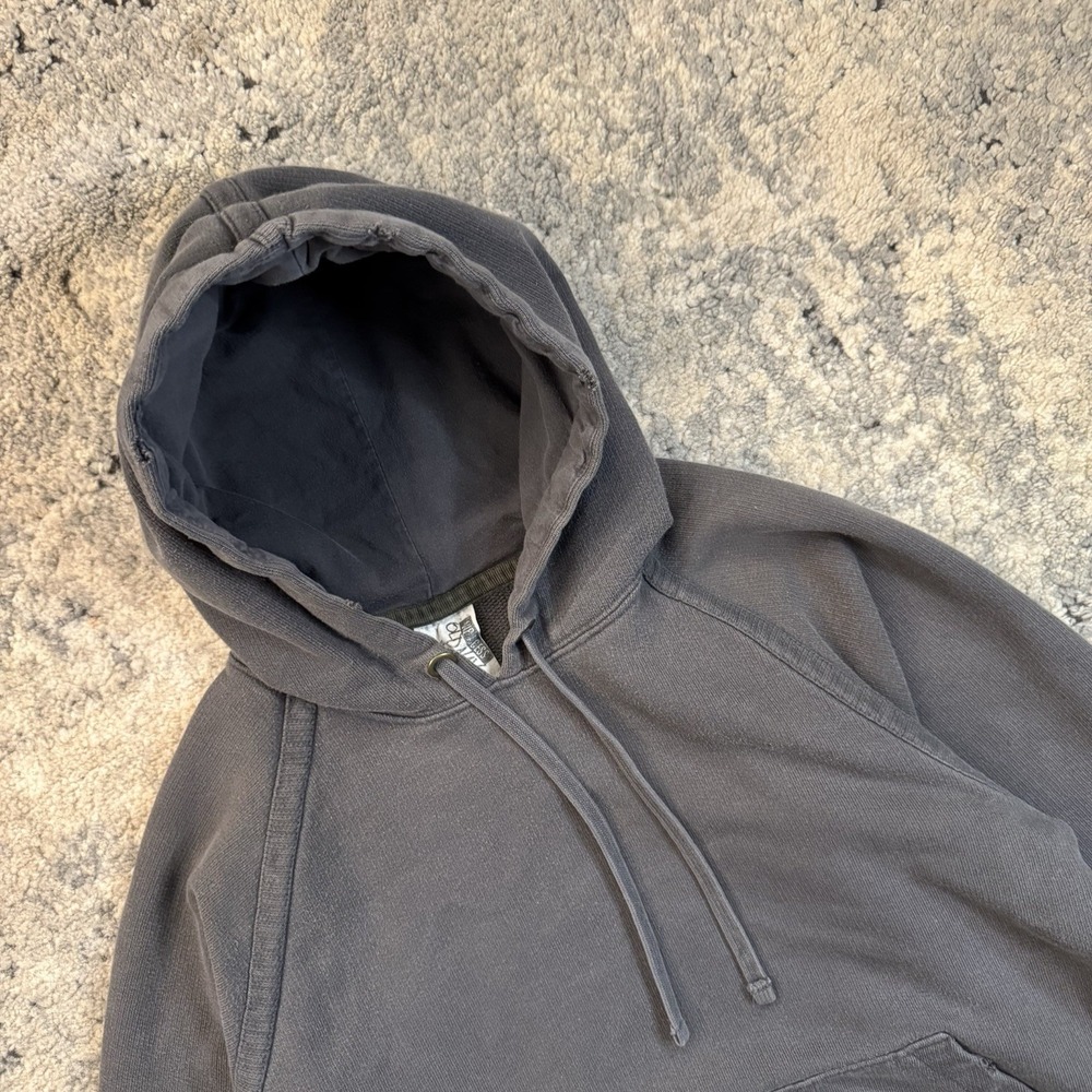 Y2K Old Navy LIVE Distressed Hoodie Size Medium Charcoal Gray - Picture 2 of 10